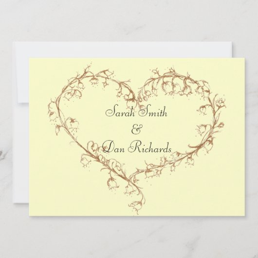 lelie van de huwelijksuitnodiging in valley kaart (Voorkant)