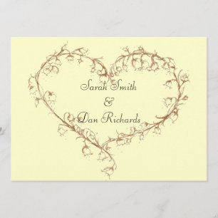 lelie van de huwelijksuitnodiging in valley kaart