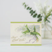 Lelie van de Vallei Beste Paaswensen Briefkaart (Staand voorkant)