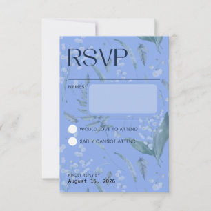Lelie van de vallei - Blauwe Collatie RSVP Kaartje