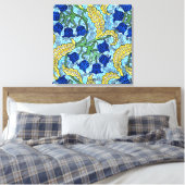 Lelie van de Vallei Bloemen Art Nouveau Canvas Afdruk (Insitu (Slaapkamer))