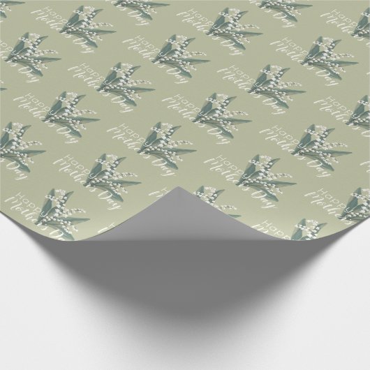 Lelie van de Vallei Bloemen Gelukkige Moederdag Cadeaupapier (Hoek)