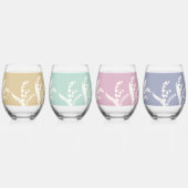 Lelie van de Vallei Bloemen Gepersonaliseerd Achte Wijnglas Zonder Voet (Achterkant)