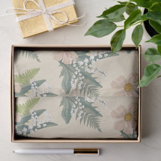 Lelie van de vallei bloementuin tissuepapier (Geschenk)