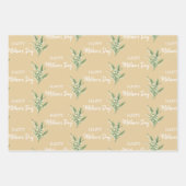 Lelie van de Vallei Bloemrijke Gelukkige Moederdag Inpakpapier Vel (Voorkant 3)