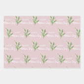 Lelie van de Vallei Bloemrijke Gelukkige Moederdag Inpakpapier Vel (Voorkant 2)