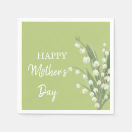 Lelie van de Vallei Bloemrijke Gelukkige Moederdag Servet