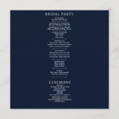 Lelie van de Vallei der Varens  || Donkerblauw fot Programmakaart (Achterkant)