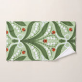 Lelie van de vallei en lieveheersbeestjes symmetri bad handdoek (Handdoek)