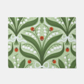 Lelie van de vallei en lieveheersbeestjes symmetri deurmat (Voorkant)