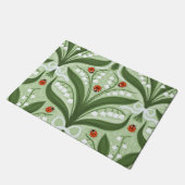 Lelie van de vallei en lieveheersbeestjes symmetri deurmat (Schuin)