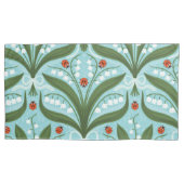 Lelie van de vallei en lieveheersbeestjes symmetri kussensloop (Voorkant-Links)