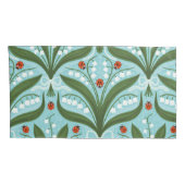 Lelie van de vallei en lieveheersbeestjes symmetri kussensloop (Achterkant-Rechts)