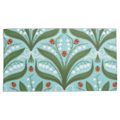 Lelie van de vallei en lieveheersbeestjes symmetri kussensloop (Voorkant-Rechts)