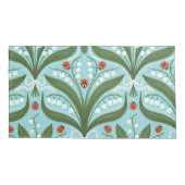 Lelie van de vallei en lieveheersbeestjes symmetri kussensloop (Achterkant-Links)