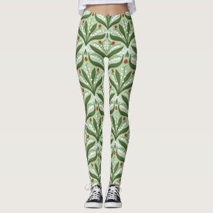 Lelie van de vallei en lieveheersbeestjes symmetri leggings