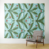 Lelie van de vallei en lieveheersbeestjes symmetri wandkleed (In Situ (horizontaal))