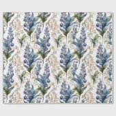 Lelie van de vallei en meidoorn bloemenpatroon cadeaupapier (Vlak)