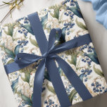 Lelie van de vallei en meidoorn bloemenpatroon cadeaupapier<br><div class="desc">Mooie lelie van de vallei en meidoornbloemen maximalistisch bloemmotief.</div>