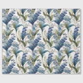 Lelie van de vallei en meidoorn bloemenpatroon cadeaupapier (Vlak)