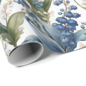 Lelie van de vallei en meidoorn bloemenpatroon cadeaupapier (Rol Hoek)