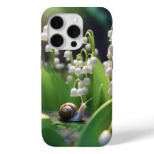 Lelie van de vallei en slak mobiele telefoon geval