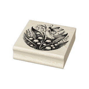 Lelie van de Vallei Fairy Illustration Spring Rubberstempel