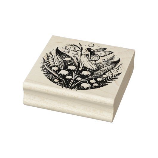 Lelie van de Vallei Fairy Illustration Spring Rubberstempel (Stempel)