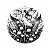 Lelie van de Vallei Fairy Illustration Spring Rubberstempel (Afrduk)