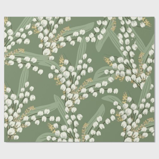 Lelie van de vallei Floral Cadeaupapier (Vlak)