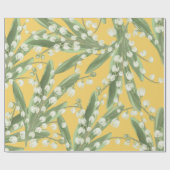 Lelie van de vallei Floral Cadeaupapier (Vlak)