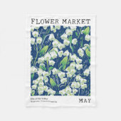 Lelie van de Vallei Floral mei Geboorte Bloemmarkt Fleece Deken (Voorkant)