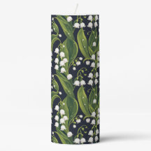 Lelie van de Vallei Floral Pillar Candle