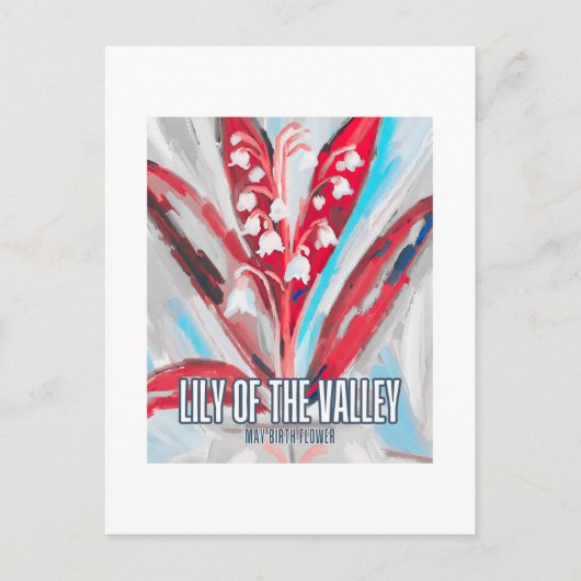 Lelie van de Vallei Geboorte Maand Bloem Aquarel Briefkaart (Voorkant)