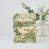 Lelie van de Vallei Geboorte Maand Bloem Japans Briefkaart (Staand voorkant)