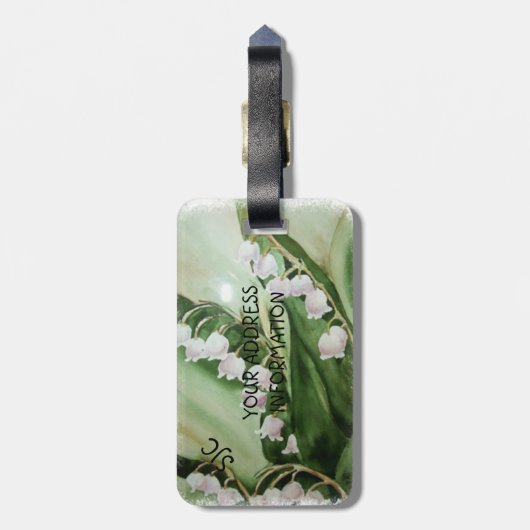 LELIE VAN DE VALLEI GEPERSONALISEERD BAGAGELABEL (Achterkant verticaal)