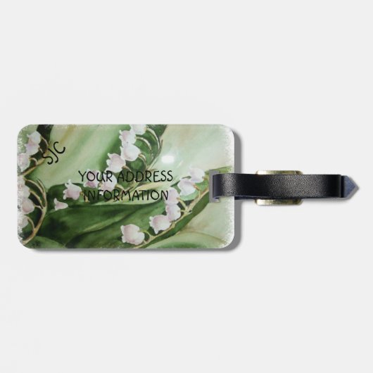 LELIE VAN DE VALLEI GEPERSONALISEERD BAGAGELABEL (Achterkant horizontaal)