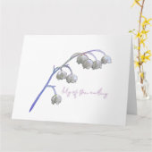 LELIE VAN DE VALLEI Gevouwen Wenskaart Kaart (Gele Bloem)