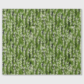 Lelie van de vallei groen cadeaupapier (Vlak)