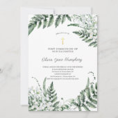 Lelie van de vallei groen | Eerste communie Kaart (Voorkant)