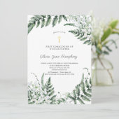 Lelie van de vallei groen | Eerste communie Kaart (Staand voorkant)