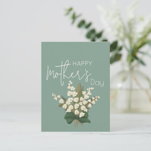 Lelie van de vallei Happy Moederdag Briefkaart (Staand voorkant)