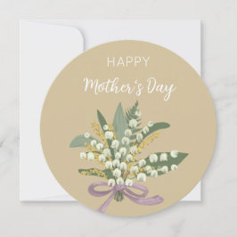 Lelie van de vallei Happy Moederdag Feestdagenkaart