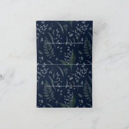 Lelie van de Vallei II Donkerblauw Custom Bedankkaart