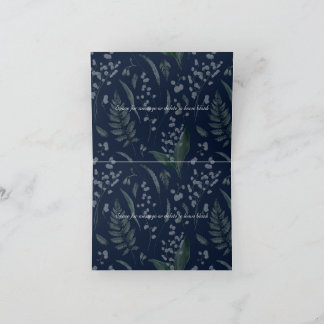 Lelie van de Vallei II Donkerblauw Custom Bedankkaart