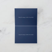 Lelie van de Vallei II Donkerblauw Solid Custom Bedankkaart (Binnen)