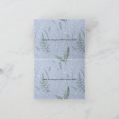 Lelie van de Vallei II Lichtblauw Custom Bedankkaart (Binnen)