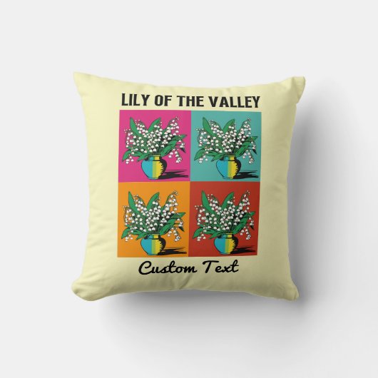 Lelie van de Vallei Mei Geboorte Maand Bloem Kleur Kussen (Voorkant)