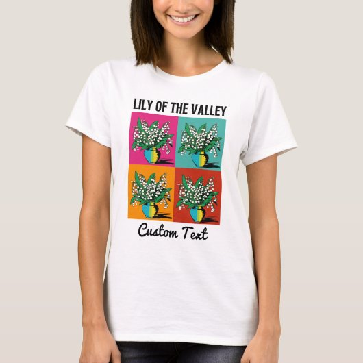 Lelie van de Vallei Mei Geboorte Maand Bloem Kleur T-shirt (Voorkant)