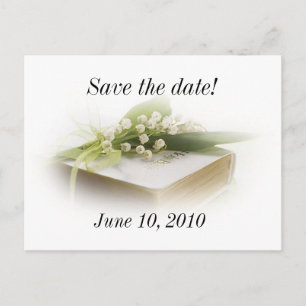 lelie van de vallei met bijbelbaar briefkaart